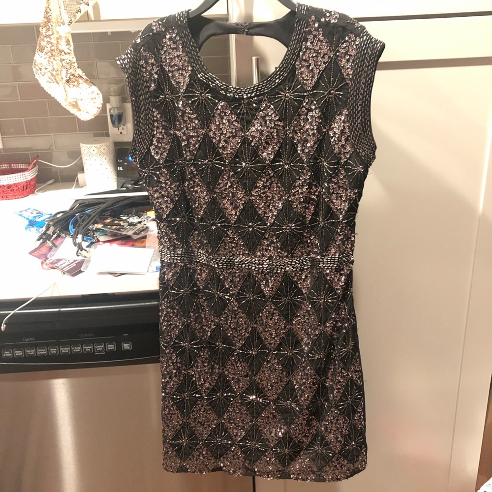 Sequined cocktail dress